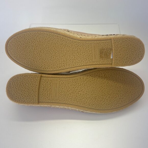 Saint Laurent Cassandre Leather Espadrilles Beige Women Flats Size IT40 US10 - Picture 6 of 11